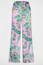 High-waisted wide-leg trousers multicolor women