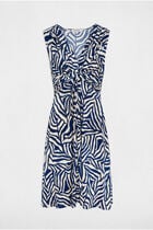 Robe courte ajustée imprimée multicolore femme