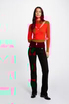 Bootcut jeans with flap pockets black women