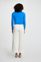 Long-sleeved cardigan with V-neck electric blue women