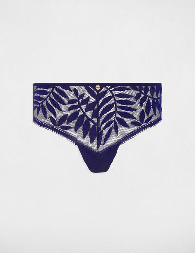Lace shorties navy blue women