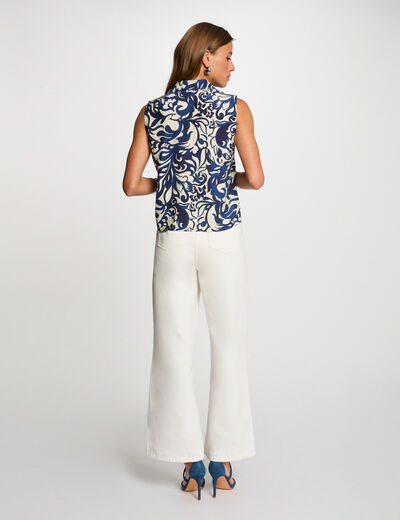 Printed sleeveless shirt multicolor women