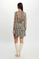A-line dress with snake print multicolor women