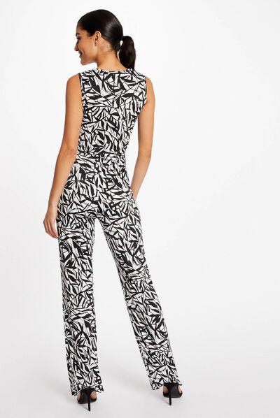 Straight jumpsuit geometric print multico ladies'