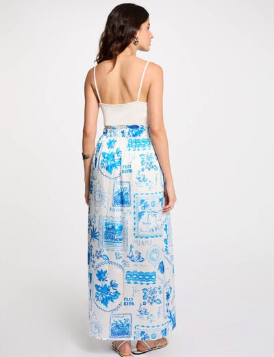 Printed maxi skirt multicolor women
