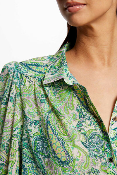 Long-sleeved printed shirt multico ladies'