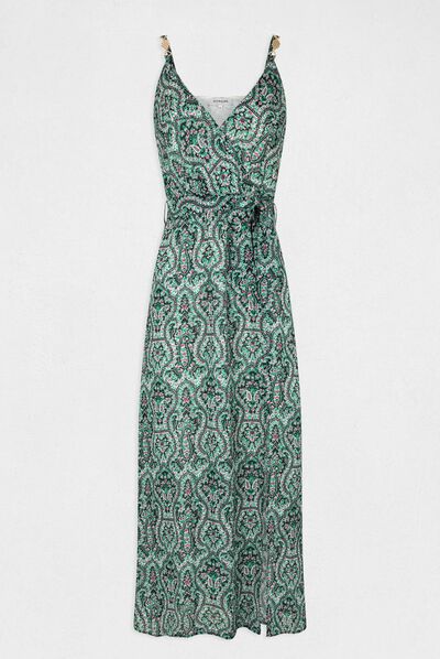 Maxi straight dress paisley print multico ladies'