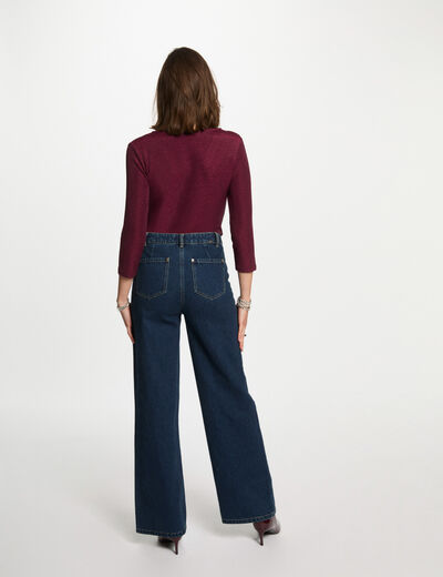 3/4-length sleeved t-shirt plum women