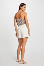 Vest top with V-neck and paisley print multicolored women