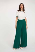 Lightweight short-sleeve sweater green women