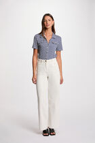 Short-sleeved blouse white women