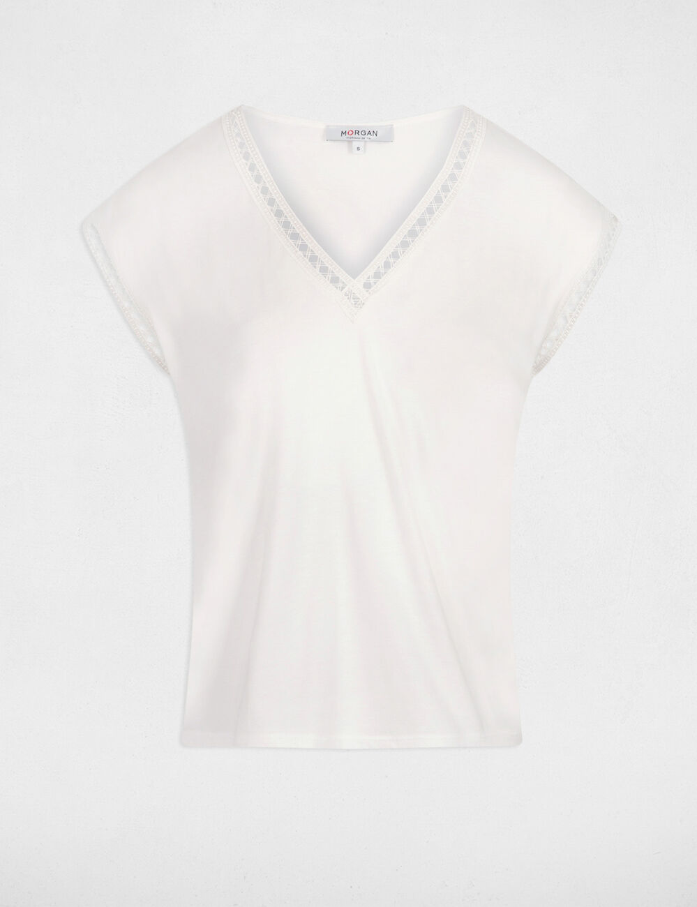 Short-sleeved t-shirt ecru women
