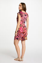 Wrap mini dress multicolored women
