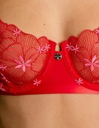 Underwired bra red women