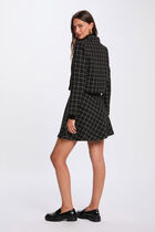 Fitted cropped jacket black women