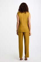 Peg trousers with darts khaki green women