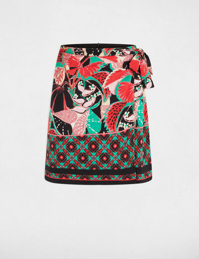 Printed tied skirt multicolor women