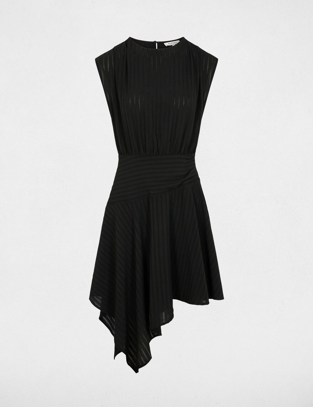 Asymmetric dress with short sleeves black women