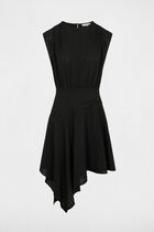 Asymmetric dress with short sleeves black women