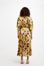 Printed straight midi dress multicolor women