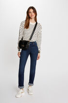Long-sleeved striped jumper ivory women