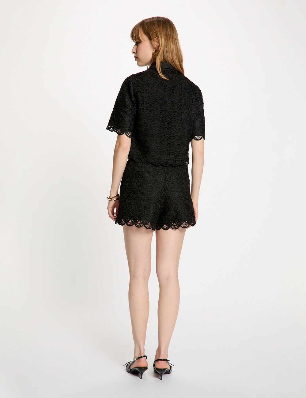 Short-sleeved shirt black women