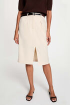 High-waisted pencil skirt beige women