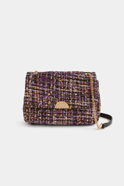 Bag with chain strap purple ladies'