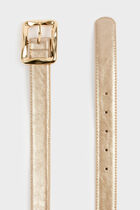 Slim belt with buckle beige women