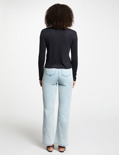 Long-sleeved cardigan navy blue women