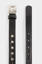 Belt croc effect and studs black women
