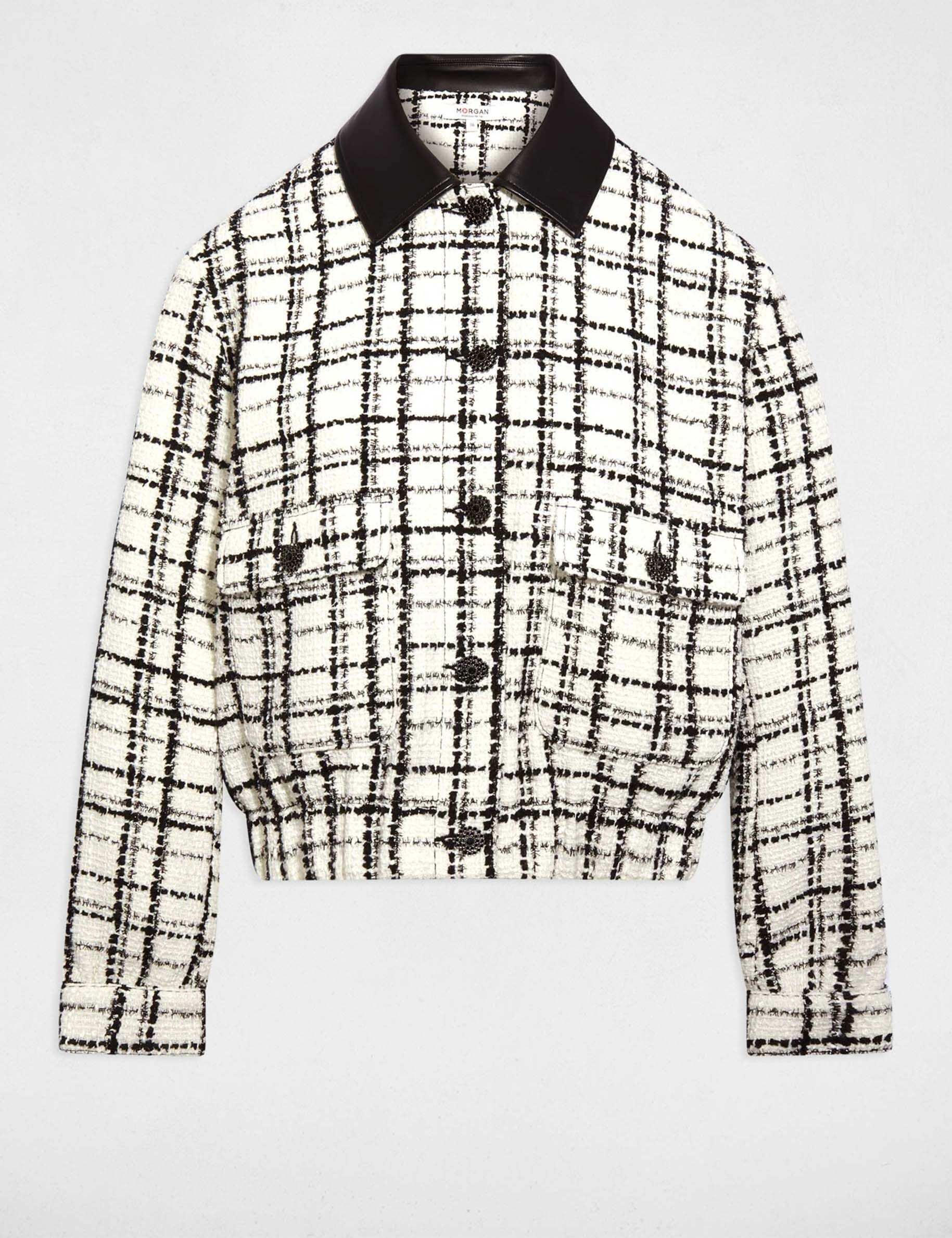Oversized tweed jacket multicolor women | Morgan