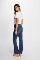 Jeans flare à pont denim stone femme