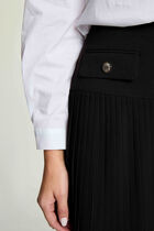 Pleated short skirt black women