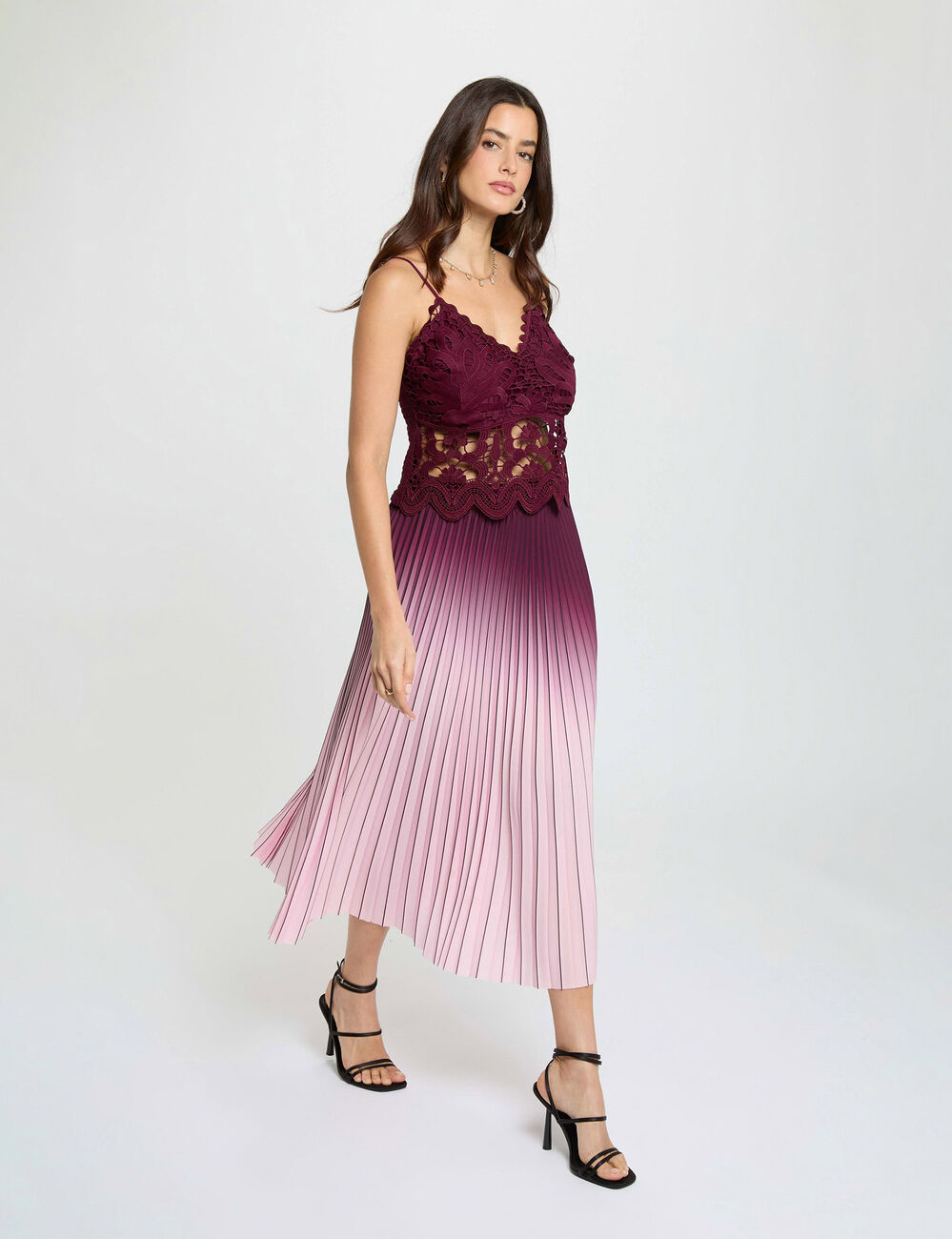 Crop top thin straps plum women