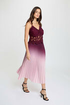 Crop top thin straps plum women