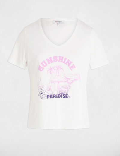 Slogan T-shirt white women