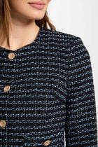 Buttoned tweed jacket multicolored women