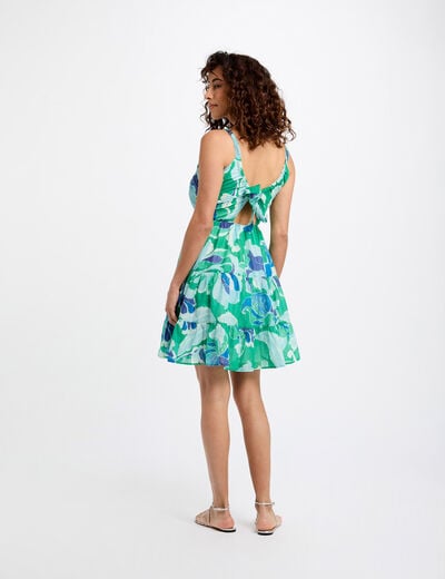 Printed A-line mini dress multicolor women