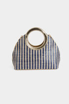 Sac tressé à rayures multicolore femme