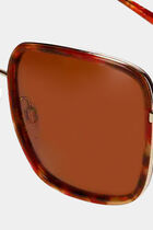 Square sunglasses brown women
