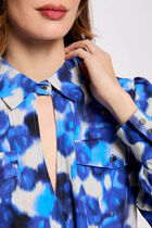Blouse manches longues multicolore femme
