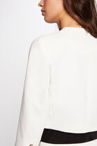 Straight jacket with 3/4-length sleeves ivory women