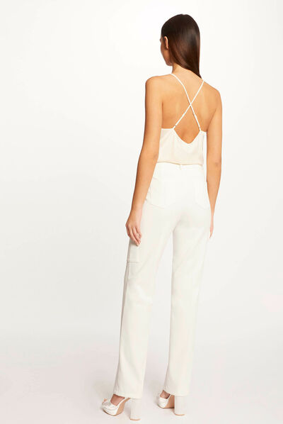 Cami with thin straps and shirring  ladies'