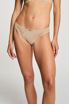 Low-rise lace knickers beige women