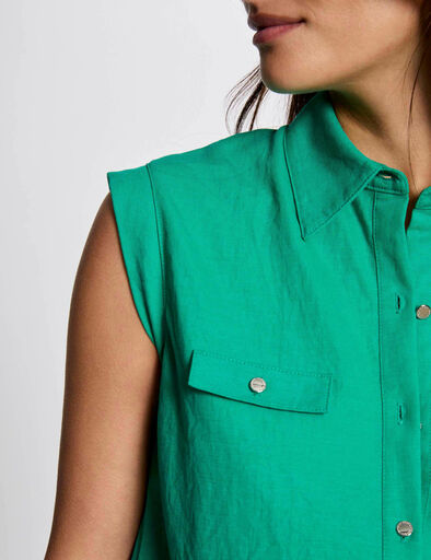 blouse sans manches vert emeraude femme Blouse sans manches vert émeraude femme