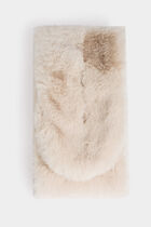 Faux fur scarf ivory women