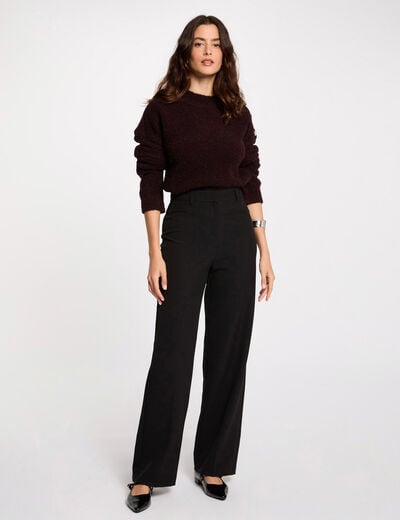 Straight trousers with darts black women