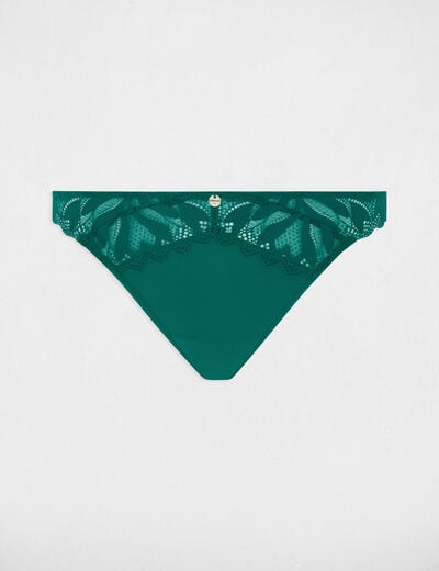 Lace Brazilian briefs green women