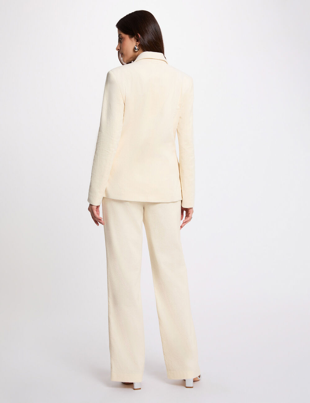 velvet jacket with tailored collar ecru women Union Jack Wool Knit Sweater